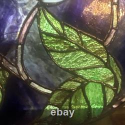 Meyda Tiffany Floral Stained Glass Hanging Panel Art Nouveau 26 x 10