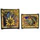 Meyda Tiffany Solstice Stained Glass Window Panels (2) Art Nouveau Sunflower