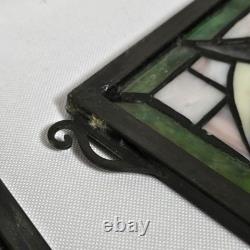 Meyda Tiffany Solstice Stained Glass Window Panels (2) Art Nouveau Sunflower