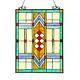 Mission Design Stained Glass Hanging Window Panel Home Decor Suncatcher