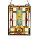 Mission Design Stained Glass Hanging Window Panel Home Decor Suncatcher 25H