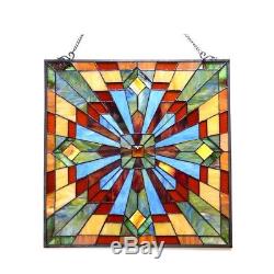 Mission Stained Glass Hanging Window Panel Home Decor Suncatcher 24