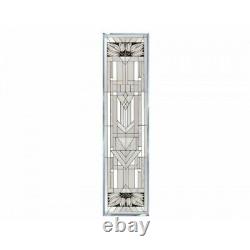Mission Style Design White Art Glass Window Panel Suncatcher 42 Vertical