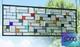 Modern Geometric Stained Glass Panel 39.5 x 14 Frosted Bevels, Clear
