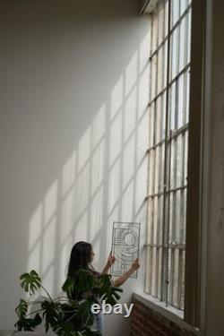 Moon Rise Frank Lloyd Wright Insprd Tiffany Stained Glass 21 x 12 IN CLEAR