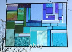 Multi-Colored & Privacy Stained Glass Window Panel-27 1/2 x 20 1/2 HMD-US