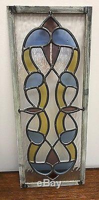 Multi colored stained glass panel with bevels 7 X 17 Matching Panels Available