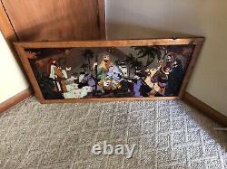 Nativity Suncatcher FAUX STAINED GLASS Christmas Religious Large Frame Panel