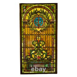 Nautical Motif Stain Glass Panel / Interior Design Glass Panel Circa 1860