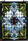 Nice Beautiful Elegant Abstract Green and Blue Stained Glass Panel