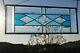 North Sea & Sky Blue Beveled Stained Glass Panel, 2 Avail? 19 1/2 X 7 1/2