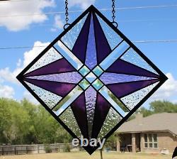 Northern Star? Stained Glass Panel 11.5 x 11.5 HMD-US