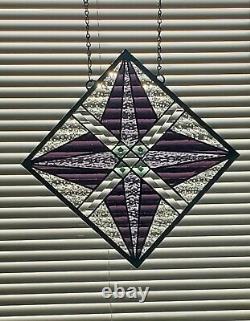 Northern Star? Stained Glass Panel 11.5 x 11.5 HMD-US