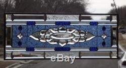 OH BOY Beveled Stained Glass Window Panel -Last One 32 1/2 X 12 1/2