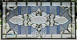 OH- Boy Beveled Stained Glass Window Panel 36 5/8 x 18 3/4