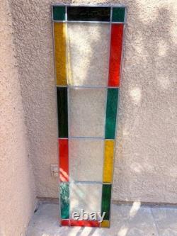 ONE old stained glass panels 53x16 1/2