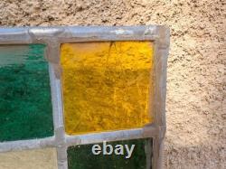 ONE old stained glass panels 53x16 1/2