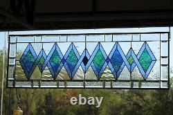 Oceans Lullaby Extra Large Beveled Stained Glass Panel 42 ½x14 ½