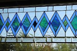 Oceans Lullaby Extra Large Beveled Stained Glass Panel 42 ½x14 ½