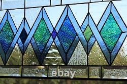 Oceans Lullaby Extra Large Beveled Stained Glass Panel 42 ½x14 ½