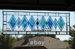 Oceans Lullaby Extra Large Beveled Stained Glass Panel 42 ½x14 ½