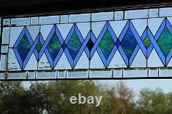 Oceans Lullaby Extra Large Beveled Stained Glass Panel 42 ½x14 ½
