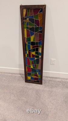 One-of-a-Kind! Beautiful! Handcrafted Stained Glass 49.5 Tall, 13 W, 1.5 T