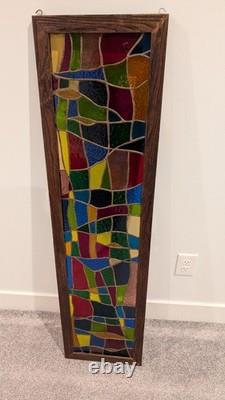 One-of-a-Kind! Beautiful! Handcrafted Stained Glass 49.5 Tall, 13 W, 1.5 T