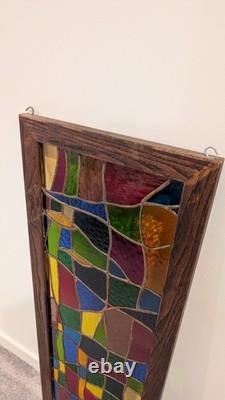 One-of-a-Kind! Beautiful! Handcrafted Stained Glass 49.5 Tall, 13 W, 1.5 T
