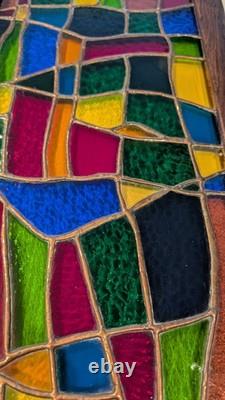 One-of-a-Kind! Beautiful! Handcrafted Stained Glass 49.5 Tall, 13 W, 1.5 T