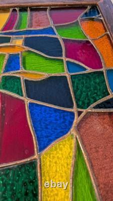 One-of-a-Kind! Beautiful! Handcrafted Stained Glass 49.5 Tall, 13 W, 1.5 T