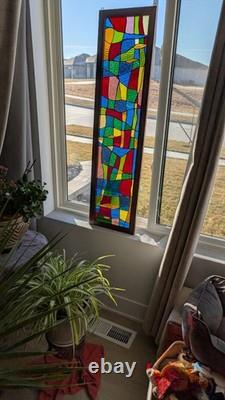 One-of-a-Kind! Beautiful! Handcrafted Stained Glass 49.5 Tall, 13 W, 1.5 T
