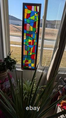 One-of-a-Kind! Beautiful! Handcrafted Stained Glass 49.5 Tall, 13 W, 1.5 T