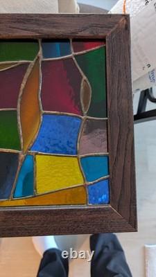 One-of-a-Kind! Beautiful! Handcrafted Stained Glass 49.5 Tall, 13 W, 1.5 T