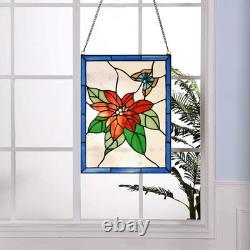 PA0005 Tiffany Style Stained Glass Window Panel Handcrafted Ginkgo Leaf