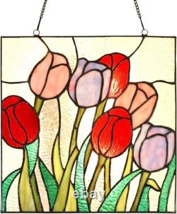 PA0005 Tiffany Style Stained Glass Window Panel Handcrafted Ginkgo Leaf