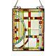 PAIR Stained Glass Tiffany Style Window Panels Contemporary Design 17.5 x 25