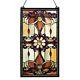 PAIR Stained Glass Victorian Design Tiffany Style Window Panels 15 W x 26 T