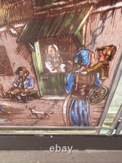 Pair Of Antique Dutch Painted Stained Leaded Glass Panels Pair Of Antique Dutch Painted Stained Leaded Glass Panels