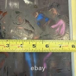 Pair Of Antique Dutch Painted Stained Leaded Glass Panels