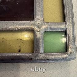 Pair Of Antique Dutch Painted Stained Leaded Glass Panels