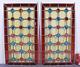 Pair of Antique Stained Glass Panels with Leaded Glass