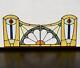 Pair of Vintage French Art Deco Stained Glass Panels with Copper Frames