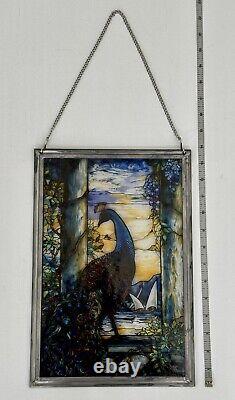 Peacock Louis C. Tiffany Stained Glass Reproduction Glassmasters Hanging Panel