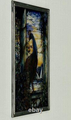 Peacock Louis C. Tiffany Stained Glass Reproduction Glassmasters Hanging Panel