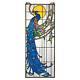 Peacock Sunset Stained Glass Window Panel Tiffany Style Suncatcher Roses Feather