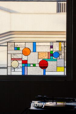 Planetarium Frank Lloyd Wright Insprd Tiffany Stained Glass 21 x 12 inches