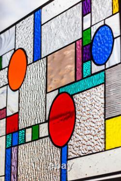 Planetarium Frank Lloyd Wright Insprd Tiffany Stained Glass 21 x 12 inches