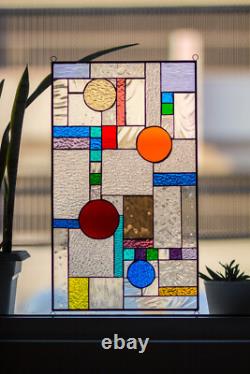 Planetarium Frank Lloyd Wright Insprd Tiffany Stained Glass 21 x 12 inches