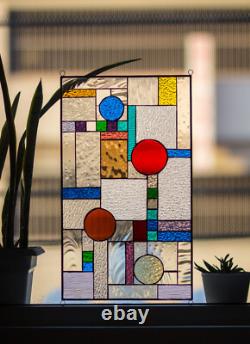 Planetarium Frank Lloyd Wright Insprd Tiffany Stained Glass 21 x 12 inches